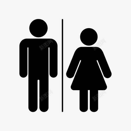 厕所浴室男人图标svg_新图网 https://ixintu.com 人 厕所 女人 浴室 男人