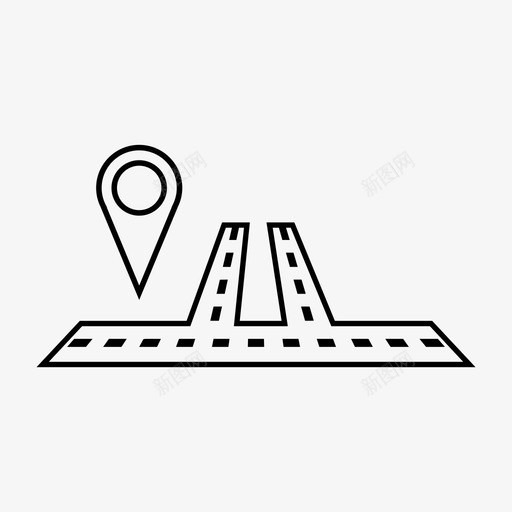 位置地图销道路图标svg_新图网 https://ixintu.com gps位置 位置 地图销 路线 道路
