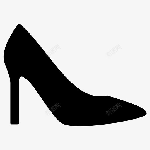 高跟鞋穿图标svg_新图网 https://ixintu.com 穿 高跟鞋