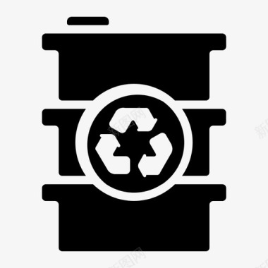回收罐容器存储图标图标
