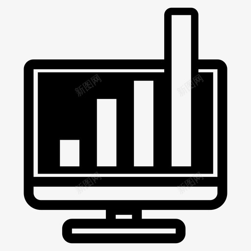 统计图表计算机图标svg_新图网 https://ixintu.com 信息图表 图表 数字营销必备的实心图标集 演示 统计 计算机