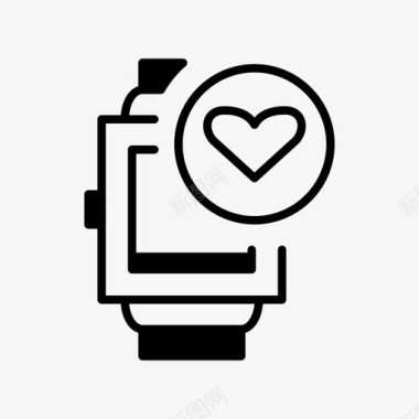 智能手表爱情科技图标图标