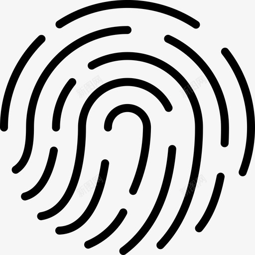 指纹生物识别扫描图标svg_新图网 https://ixintu.com 安全 扫描 指纹 生物识别 银行线路