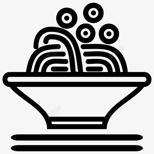意大利面吃食物图标svg_新图网 https://ixintu.com 吃 意大利菜 意大利面 面条 食物