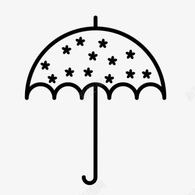 雨伞预报防护图标图标