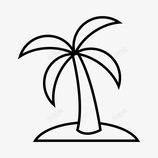 岛假日棕榈树图标svg_新图网 https://ixintu.com 假日 假期 岛 旅游 旅游大纲 棕榈树 用户界面