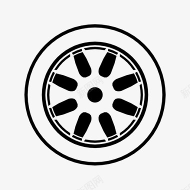 车轮汽车轮胎定制图标图标