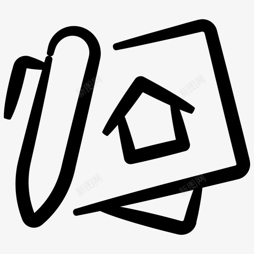 抵押保险抵押文件inky房地产卷3图标svg_新图网 https://ixintu.com inky房地产卷3 抵押保险 抵押文件