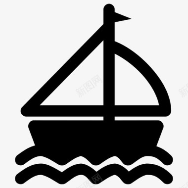 船探险帆船图标图标