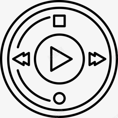 音乐播放器选项箭头musicon图标图标