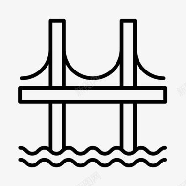 金门大桥旧金山观光图标图标