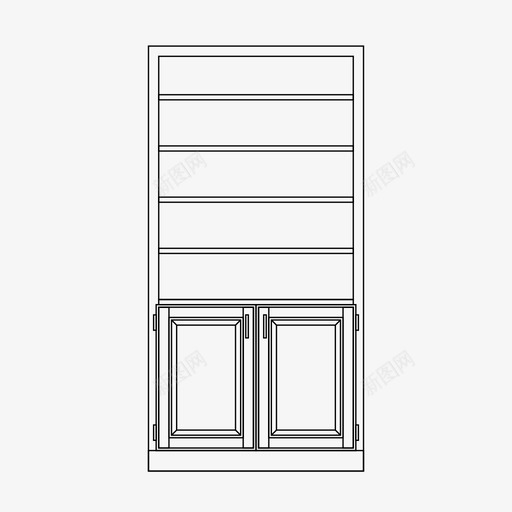 高柜建筑案例图标svg_新图网 https://ixintu.com 建筑 案例 立面图 高柜