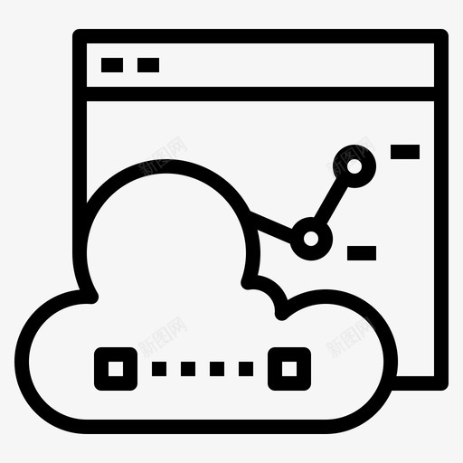 云图分析数据图标svg_新图网 https://ixintu.com 云图 分析 数据 网络