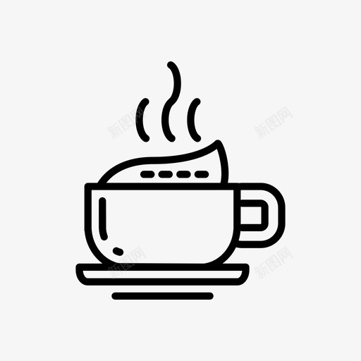 奶油咖啡饮料咖啡休息图标svg_新图网 https://ixintu.com 咖啡休息 奶油咖啡 饮料