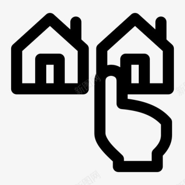 房子选项选择房地产图标图标