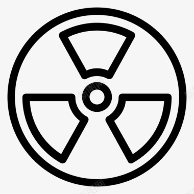 放射性警戒警告图标图标