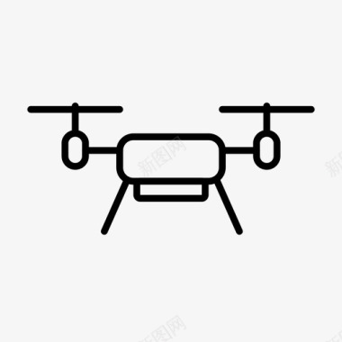无人机空中飞机直升机图标图标