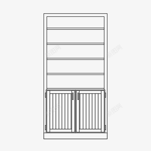 高柜建筑案例图标svg_新图网 https://ixintu.com 建筑 案例 立面图 高柜