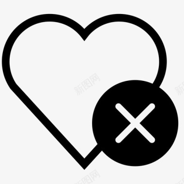 心形十字架爱情浪漫图标图标