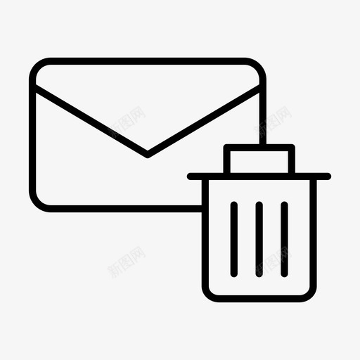 删除邮件电子邮件信件图标svg_新图网 https://ixintu.com 信件 删除邮件 消息 电子邮件