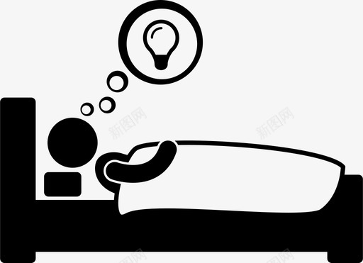 梦想的想法床梦想图标svg_新图网 https://ixintu.com 床 思考 新的想法 梦想 梦想的想法 睡觉