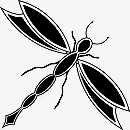 蜻蜓虫子昆虫图标svg_新图网 https://ixintu.com 昆虫 虫子 蜻蜓