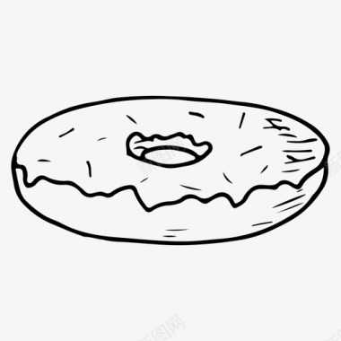 甜甜圈面包房食品图标图标