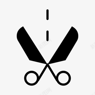 剪刀理发店理发图标图标