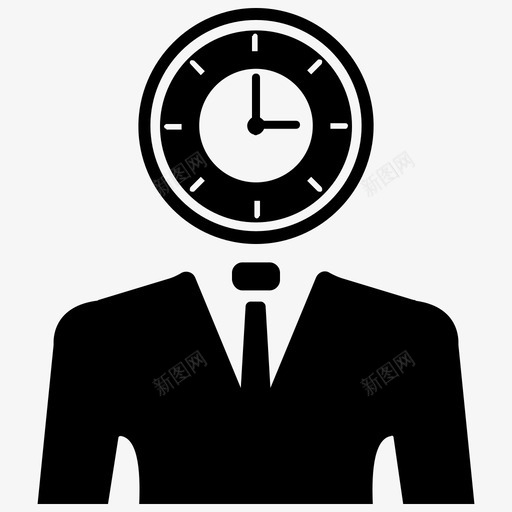 时间管理时钟时间表图标svg_新图网 https://ixintu.com 人力资源管理集2 工作 时钟 时间管理 时间表