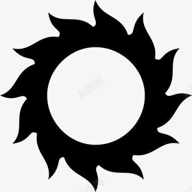 太阳炎热日出图标图标