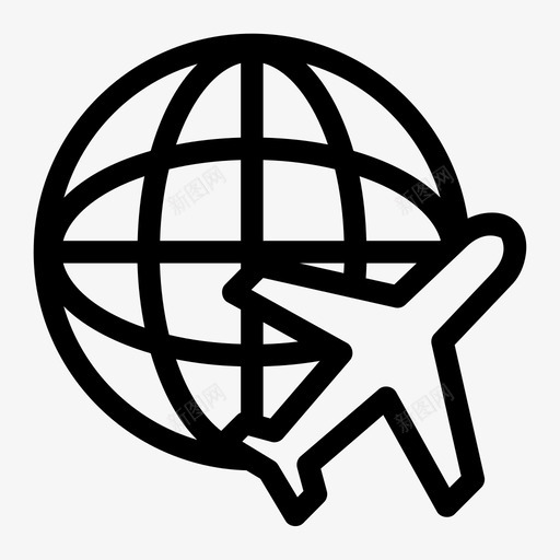 全球航运地球飞行图标svg_新图网 https://ixintu.com 全球航运 地球 旅行 飞行