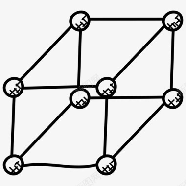四维正方形代数数学图标图标