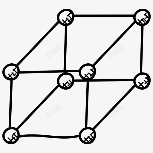 四维正方形代数数学图标svg_新图网 https://ixintu.com 代数 四维正方形 数学 数学涂鸦图标