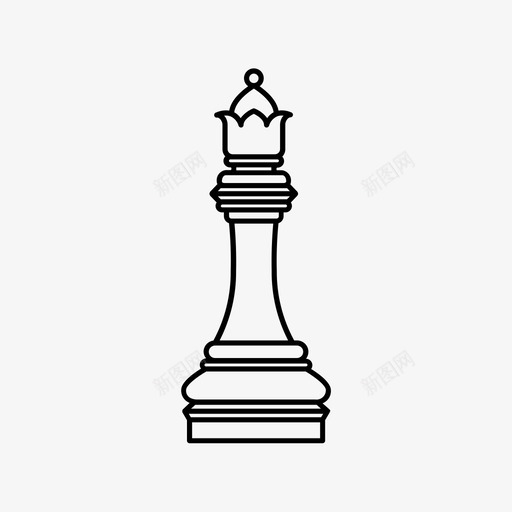 皇后下棋力量图标svg_新图网 https://ixintu.com 下棋 力量 战略 皇后 西部