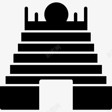 南印度神庙戈普拉姆印度神庙图标图标