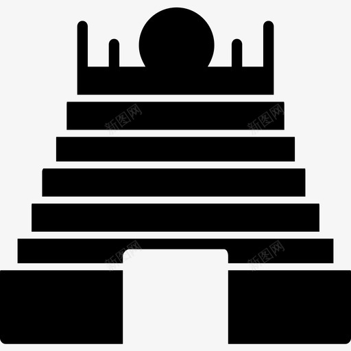 南印度神庙戈普拉姆印度神庙图标svg_新图网 https://ixintu.com 南印度 南印度神庙 印度神庙 戈普拉姆