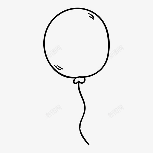 手绘气球图标svg_新图网 https://ixintu.com 手绘气球