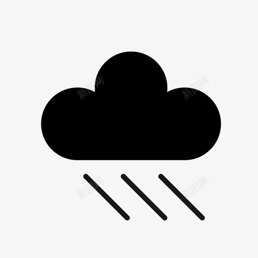雨云恶劣天气气象图标svg_新图网 https://ixintu.com 天空 恶劣天气 悲伤 每天的标准化轮廓 气象 雨云 雨滴