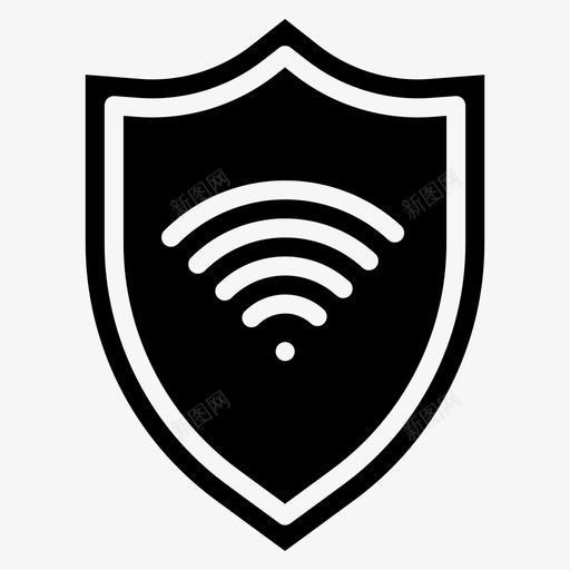 wifi屏蔽数据安全图标svg_新图网 https://ixintu.com wifi屏蔽 安全 数据 数据安全可靠
