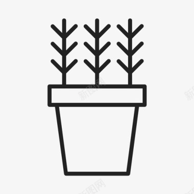 植物花盆多汁图标图标