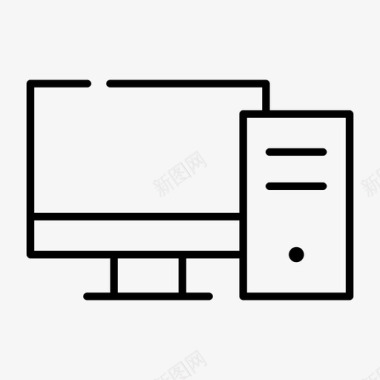 电脑台式机家庭图标图标