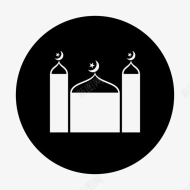 清真寺上帝圣洁图标图标
