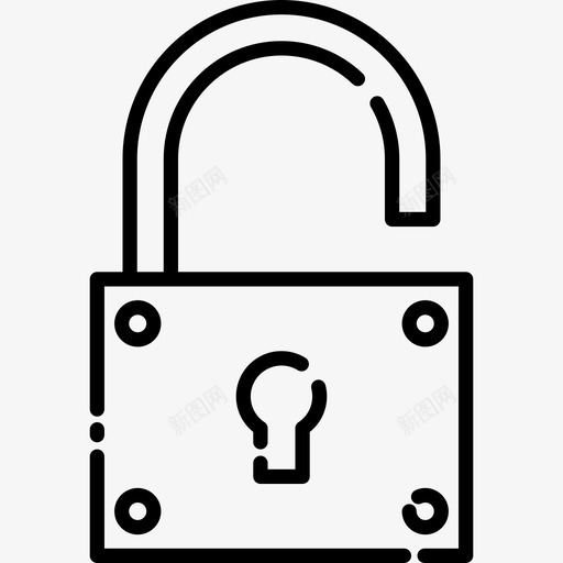 安全锁打开了局里图标svg_新图网 https://ixintu.com 安全锁打开了 局里