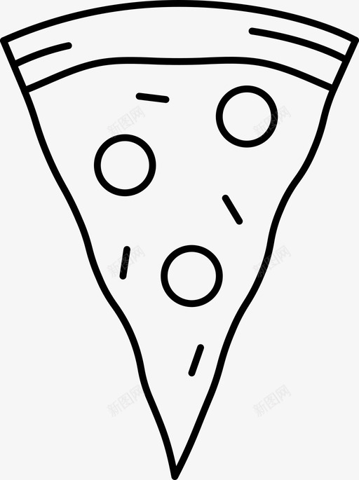 披萨食物切片图标svg_新图网 https://ixintu.com 不健康 切片 外卖 快餐 披萨 食物