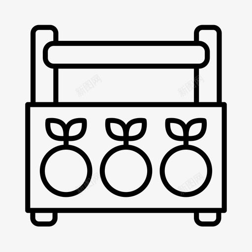 果篮农业农场图标svg_新图网 https://ixintu.com 农业 农场 农民 收获 果篮 牧场