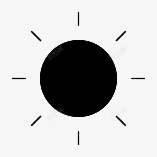 太阳亮度光线图标svg_新图网 https://ixintu.com 亮度 光线 天气 太阳 星星