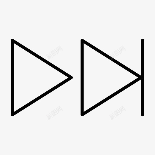 下一步音频图像图标svg_新图网 https://ixintu.com 下一步 图像 声音 控制面板薄 播放器 音频