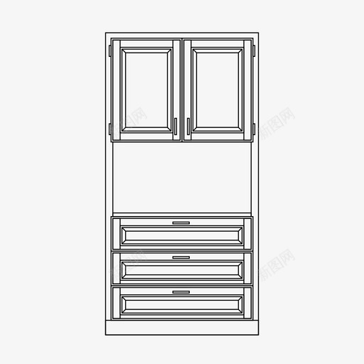 高柜建筑立面图标svg_新图网 https://ixintu.com 建筑 案例 立面 高柜