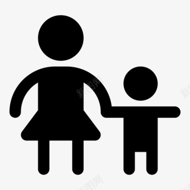 母亲男孩家庭图标图标
