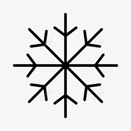 雪花冰冬天图标svg_新图网 https://ixintu.com 冬天 冰 冰技能 大自然的偶像 雪花